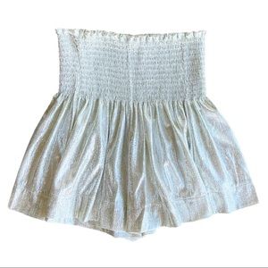 Queen Of Sparkles Warm Silver Swing Shorts SZ: MEDIUM.